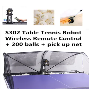 SUZ Безжично Дистанционно Управление Робот за тенис на маса S302 Симулатор за ПИНГ-ПОНГ Автоматична Машина за тенис Топката на 40+ гола Топката Тенис.повърхността