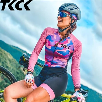 TKCK Велосипеден костюм Дамски професионална състезателна отбор по триатлон Джърси велосипеден гащеризон с дълъг ръкав в плътно прилепнали oupa de ciclismo masculino