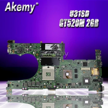 U31SD GT520M 2 GB N12P-GV-B-A1 дънна платка за Asus U31S U31SD U31SG на дънната платка на лаптопа 60-N4LMB2000-C01 Тествана Безплатна Доставка