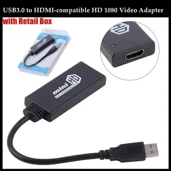 USB 3.0 КЪМ HDMI-съвместим МИНИ-HD 1080P Видео Кабел-Адаптер Конвертор За PC, Лаптоп Win7/8/10, с търговията на Дребно Опаковка