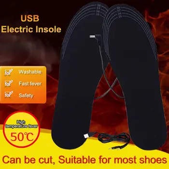 USB-Стелки за обувки с подгряване За крака, чорапи, Мат, Электронагревательные стелки, Миещи Топли топлинни стелки Унисекс