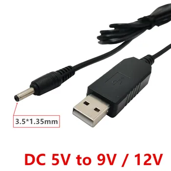 USB за постоянен работен ток 3.5 мм x 1,35 мм, Кабел USB Линия на увеличаване на мощността от 5 до 9 vdc / 12 В Голяма Модул Конвертор USB Кабел-адаптер 3.5x1.35 мм Plug