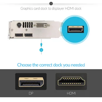 Unnlink DP към HDMI VGA DVI Кабел 1080P@60 Hz Адаптер Преобразувател DisplayPort 21 см за Нова Графична Карта