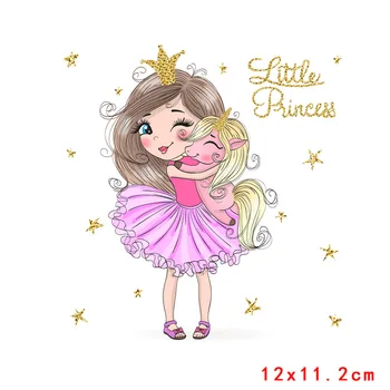 Vinyl Теплопередача Балет Малката Принцеса Ютия върху Прехвърлянето На Карикатура Топлинни Етикети На Дрехите си САМ 