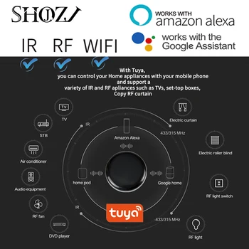 WI-FI+IR+RF Универсален Интелигентен Дистанционно Управление Интелигентен Превключвател Автоматизация на Дома за IOS и Android Алекса Google SmartThings Yandex