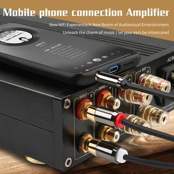 Xangsane RCA кабел HiFi стерео 2RCA до 3,5 мм аудио кабел AUX усилвател на газа аудио кабел за домашно кино кабел за мобилен телефон