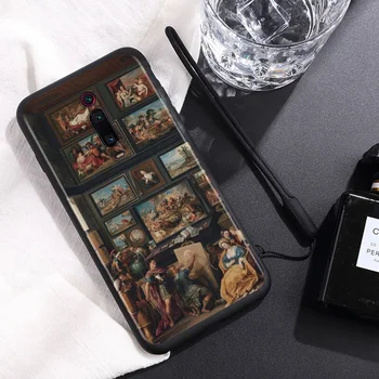 Блестящата черна корица Раждането на Венера Масляное изкуство за Xiaomi Redmi 10X 9C 9A 9 GO K20 8A 8 7A 7 S2 6A 6 5 4X Pro 5G Калъф за вашия телефон