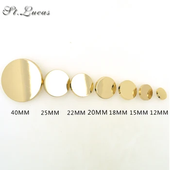 Гореща разпродажба 10 бр./лот нови модни декоративни копчета високо качество на плоски златни копчета за мъжки костюм риза оверкот шевни аксесоари