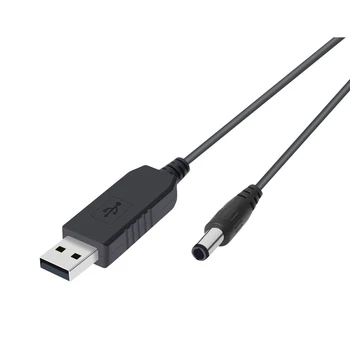 Горещо-USB DC 5 В 12 vdc 2,1 мм X 5.5 mm Модулен Преобразувател dc Конектор-конектор за свързване на захранващия кабел,USB Кабел за постоянен работен ток-от 1 М (5,