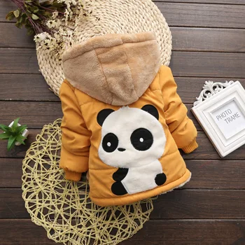 Детска удебелена памучни дрехи с особено приятен дизайн на детска панда.