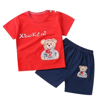 Детски бебешки дрехи Лятна нови дрехи за малките момичета Спортна тениска за момчета, Шорти 2 бр./компл. Детски памук костюм Детски спортни костюми