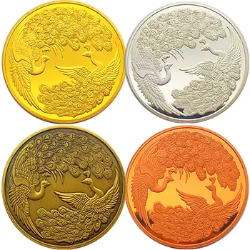 Домашни любимци Паун Мандарина Дък Чучулига Айде Колекция от Монети Монета за Подарък Щастливата монета