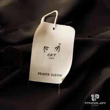 Изработена по поръчка виси етикет с лого, етикет за мъжки и дамски дрехи, луксозно индивидуална издател, безплатен дизайн
