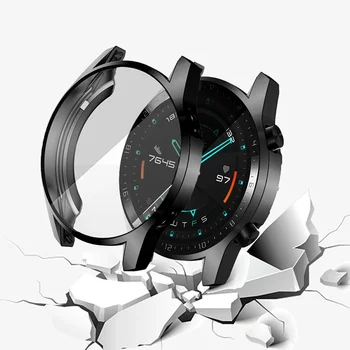 Калъф TPU за Huawei watch GT 2 46 мм каишка каишка за часовник GT / GT2 46 мм с меко покритие Защитно покритие за целия екран калъф за броня