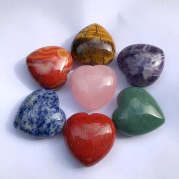 Кварцов скъпоценни камъни, естествени сърдечни минерални кристали pedras para artesanato рейки лечебни камъни начало декор