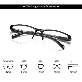Класически Ретро Очила За Четене За Мъже И Жени Правоъгълни Очила С Рамки В Половината От Рамки С Прозрачни Лещи Диоптъра Плюс От + До 75 +400