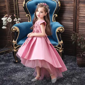 Коледна рокля Елегантна рокля на Принцеса Детски рокли за момичета Вечерна рокля за момичета с цветя модел на Сватбена рокля 3 6 10 12 години
