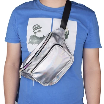 Лазерна модерна дамска чанта през рамо Спортна чанта на открито Светоотражающая поясная чанта Нагрудная чанта за мъже бананова поясная Пътна чанта дъгова поясная чанта