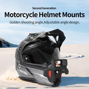 Лента за закрепване мотоциклетни шлем TELESIN с възможност за закрепване на преден брадичката за GoPro Hero 10 9 8 7 6 5 Аксесоари DJI Osmo Action Insta360