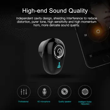 Мини Bluetooth Слушалки 5 Часа Музикален Време Bluetooth Безжична Слушалка В Ухото Невидима Слушалка Хендсфри За телевизор, КОМПЮТЪР, iPhone, Samsung