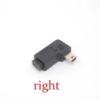 Мини USB Тип A мъжки към Micro USB B Жена На 90 Градуса правоъгълен Адаптер за Зарядно нова