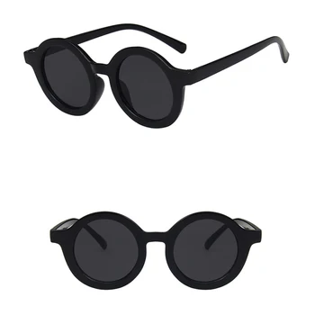 Модерни детски слънчеви очила за момчета и момичета Реколта Кръгли обикновена Слънчеви Очила Класически Цветни Uv-защита Детски очила