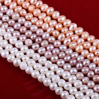 Мъниста от естествени сладководни перли, Високо Качество, Почти кръгли 36 см Пробивные Свободни Мъниста за 