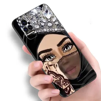 Мюсюлманска жена Ислямска Момиче Калъф за Xiaomi Mi Redmi POCO X3 NFC GT F3 M3 10 Т 11 Т 7 7A K20 K40 Pro 11i A2 11 Lite CiVi Черна капачка