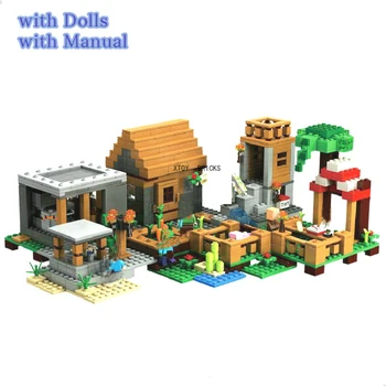 Набор от градивни блокове The Village Special Edition с фигурки на Стив, съвместими с играчки My World САМ 21128