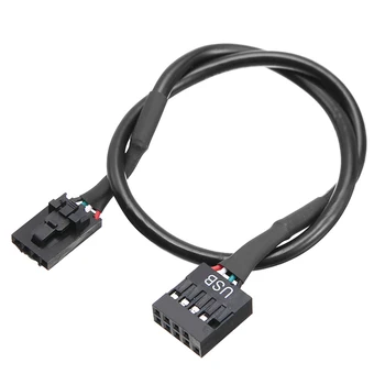 Най-новият 9-пинов Конектор 30 см/1 фут USB Кабел За Дънната Платка USB 2.0 Мъжки Удължител От 1 До 2 Женски Кабел 9P USB2.0 Hub Пристанища Mayitr