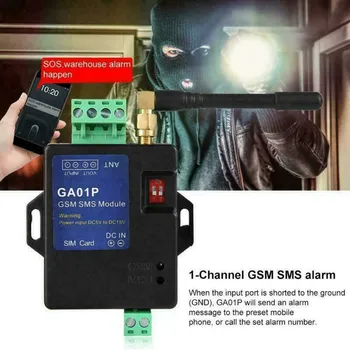 Нов GA01P GSM SMS Аларма Повикване Дистанционно Изключване на Захранването Предупреждение за сигурност DC 5-15 В