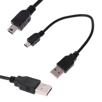 Нов USB Кратък 2.0 A Щекер за Mini 5 Pin B Кабел За Зареждане на Данни Адаптер Кабел