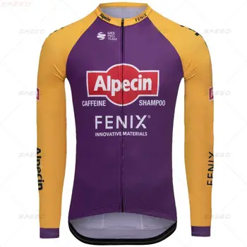 Нов Альпецин Феникс 2021 Екип Колоездене Джърси Комплект Пролет Ropa Ciclismo Hombre с дълги ръкави Дишаща Мъжка Велосипедна Облекло Майо