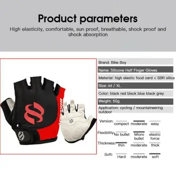 Нов устойчив на удари SBR Pad Найлонови Велосипедни Ръкавици с половин пръст Спортни Ръкавици За мъже и жени Летни Колоездене, Спортни ръкавици за фитнес МТБ Велосипедни ръкавици