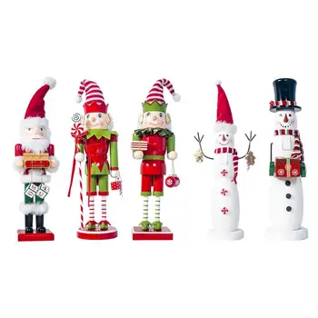 Нова Година Декор Детски Куклени Подаръци Дървена Лешникотрошачката Войници Весела Коледа Декорации На Окачването На Украса За Дома Плотове