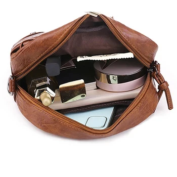 Нова дамска чанта-месинджър чанта на едно рамо многопластова класически чанта-месинджър дама с цип с широко рамо дамска чанта за мобилен телефон