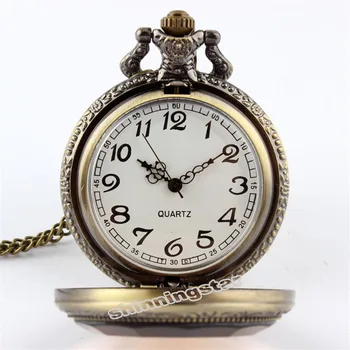 Нови, Антикварни, Тъмно-Кафяв Джобни часовници от прозрачно Стъкло Красив Модерен цвят на Мъжки Дамски часовници Кварцови часовници джобни най-Добрите подаръци