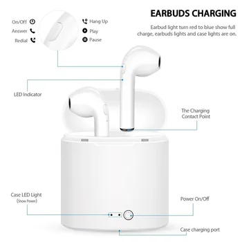 Нови Слушалки i9s tws Mini Bluetooth Слушалки Безжични Слушалки Стерео Спортни Слушалки С Микрофон зарядно устройство ще захранване на Скоростната Слушалки за iPhone xiaomi