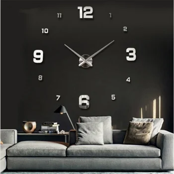 Нови стенни часовници направи си сам украса на дома голямо римско огледало модни модерни кварцови часовници украса на хола часовници