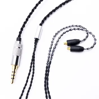 Оригинален Кабел MMCX за слушалки Shure SE215 SE535 SE846 Обновяване на Сменяеми Кабели с Дистанционно Управление на силата на Звука на Микрофона Тел слушалки