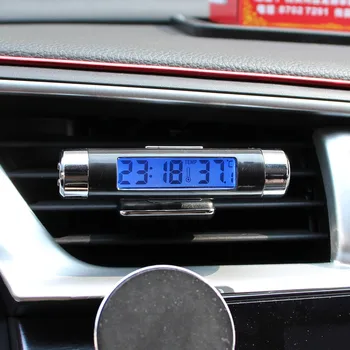 Портативни Автомобилни Цифров Часовник На Дисплея На Температурата Електронен Часовник Термометър Автоматични Електронни Часовници Led Подсветка Дигитален Дисплей