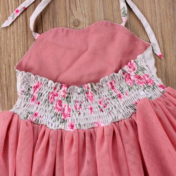 Принцеса рокля за момичета Детски дрехи за момичета Розово дантелено рокля с цветни джапанки Вечерна Макси дълго Детско лятно бална рокля Вечерна рокля