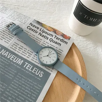 Прост Стил Дамски часовници с Класически Дамски Черни Кожени Ръчни часовници Ulzzang Модната марка Директна доставка на Дамски кварцов часовник