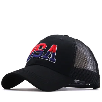 Проста маркова бейзболна шапка с флага на САЩ за мъже и жени, окото капачка-снэпбэк, Унисекс, Америка, бродерия, хип-хоп, шапки, Горрас, Casquette
