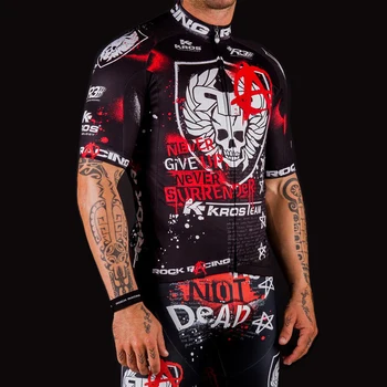 Професионален Комплект дрехи за колоездене 2019 Rock Team Racing Велосипеден Фланелка с Къс Ръкав+Дишащи Шорти Комплект Майо Ciclismo Велосипедна облекло