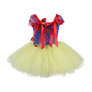 Рокля-пакетче с цветен печат за малки момичета, Бална рокля на Принцеса, Снежанка, Cosplay, Халат за новородени момичета на Сватба, рожден Ден