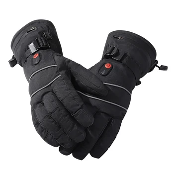 Ръкавици с Топъл 3,7 В 5000mAh Електрически Ръкавици Със Сензорен Екран на Смарт Ръкавици За Отопление на Зимните Топлинни Ръкавици С 2 Батарейными Блокове За Cycli