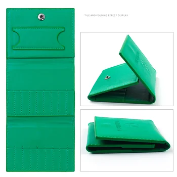 Свредло За нокти Сгъваема Чанта За Съхранение на 18 Дупки Преносима Машина за Опесъчаване Корона Дисплей За Съхранение на Зелен Оранжев Цвят