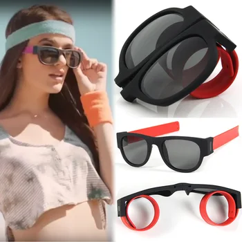 Сгъваем гривна за пощечин Спортни слънчеви очила За жени Гривна за пощечин Слънчеви очила за мъже 2019 Гривна Сгъваеми очила