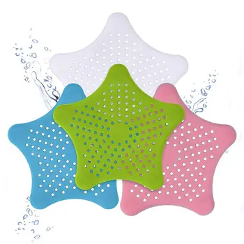 Силиконов Филтър за кухненски мивки под формата на звезди За източване на водата за къпане, Ловецът на косата, Против-Засоряющий Филтър за мивки, подови настилки, аксесоари за баня